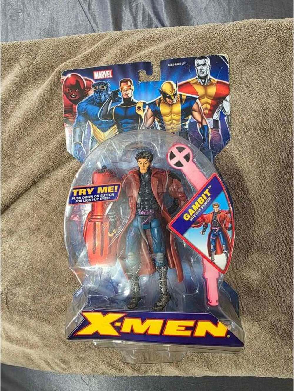 Marvel X-Men Gambit Action Figure with Disk Shooter – New in Original Packaging